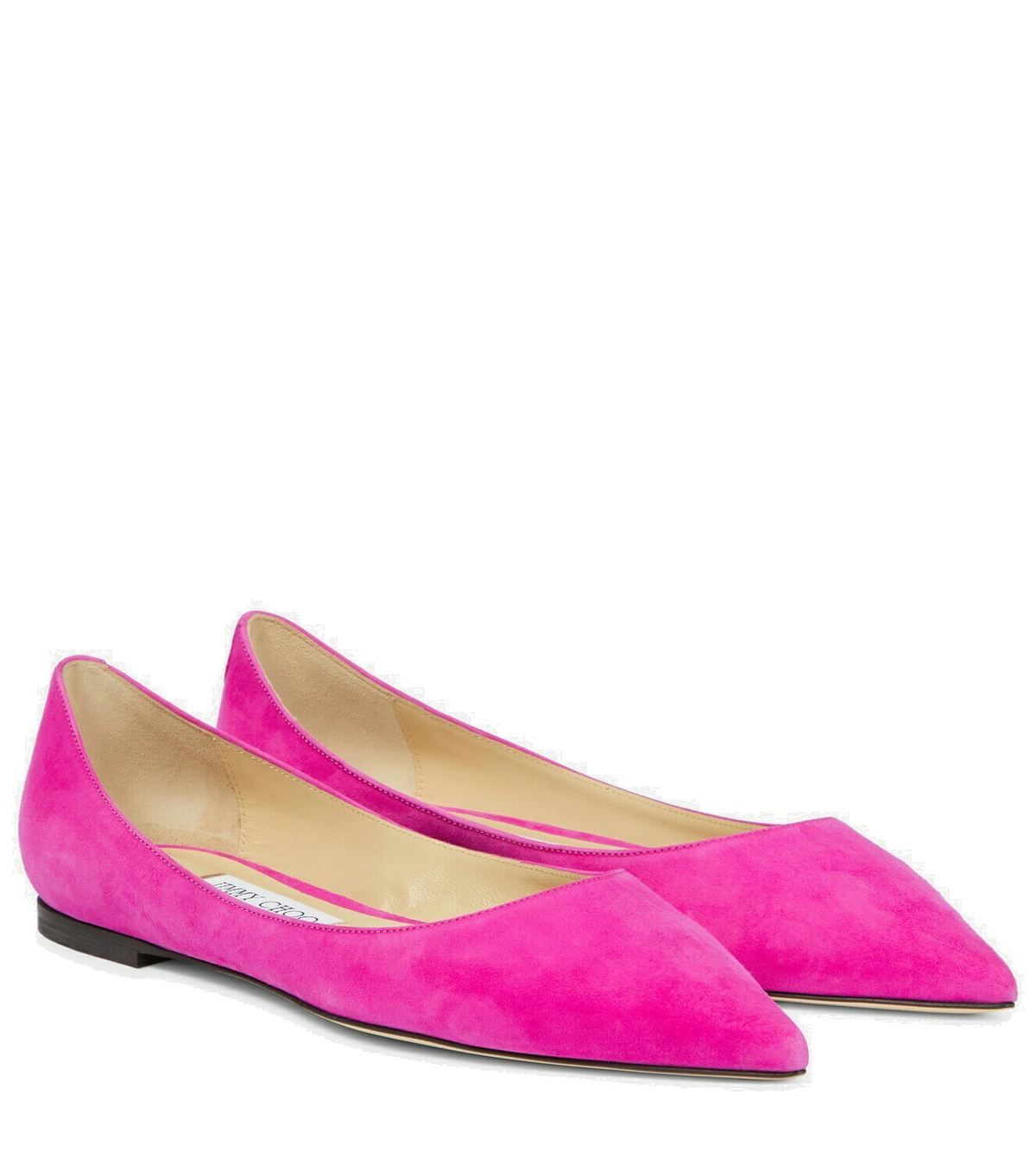 Jimmy Choo Black Leather Flats