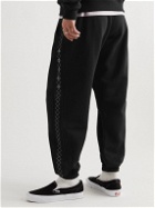 Adish - Tapered Logo-Embroidered Cotton-Jersey Sweatpants - Black