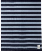 Tekla Blue & Navy Stripe Pure New Wool Blanket