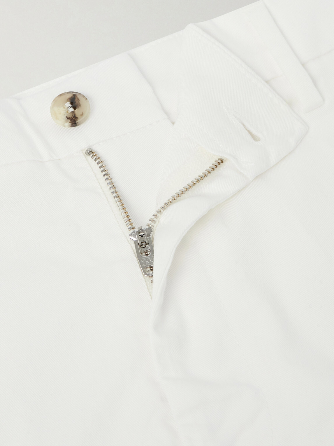 Canali - Straight-Leg Stretch Cotton-Blend Gabardine Shorts - White