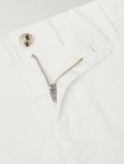 Canali - Straight-Leg Stretch Cotton-Blend Gabardine Shorts - White