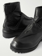 424 - Marathon Ruched Leather Boots - Black