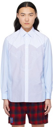 Maison Margiela Blue Paneled Shirt