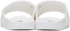 Versace Jeans Couture White Bonded Pool Slides