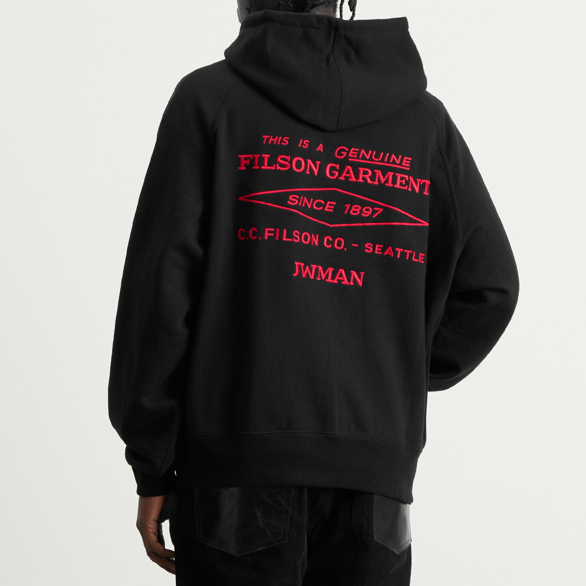 Junya Watanabe MAN Men's x Filson Hoody in Black Red