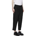 Comme des Garcons Homme Black Wool Ramie Trousers