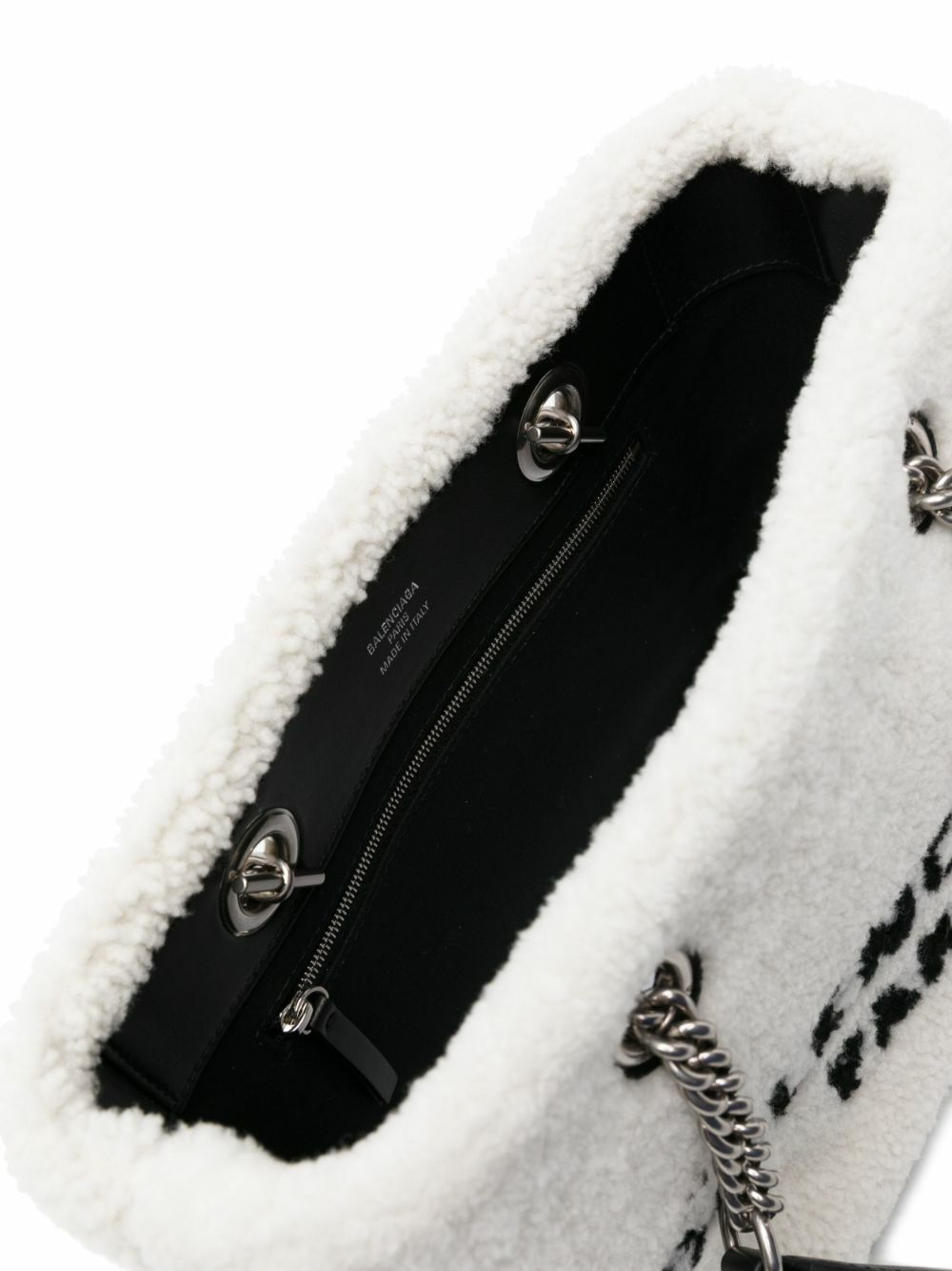 Balenciaga Neutral Duty Free Shearling Tote Bag
