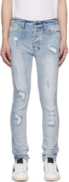 Ksubi Blue Van Winkle Trashed Dreams Jeans