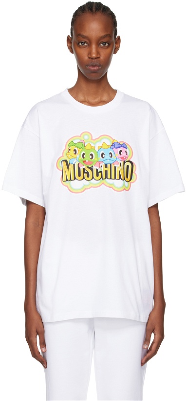 Photo: Moschino White Puzzle Bobble T-Shirt
