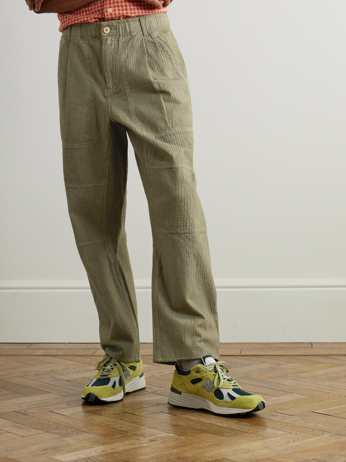 Folk - Assembly Straight-Leg Cotton-Blend Ripstop Trousers - Green