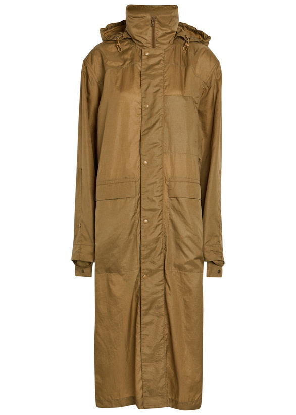 Photo: Lemaire Hooded Water-repellent Nylon Raincoat Camel