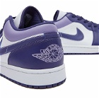 Air Jordan Men's 1 Low Sneakers in Purple/White