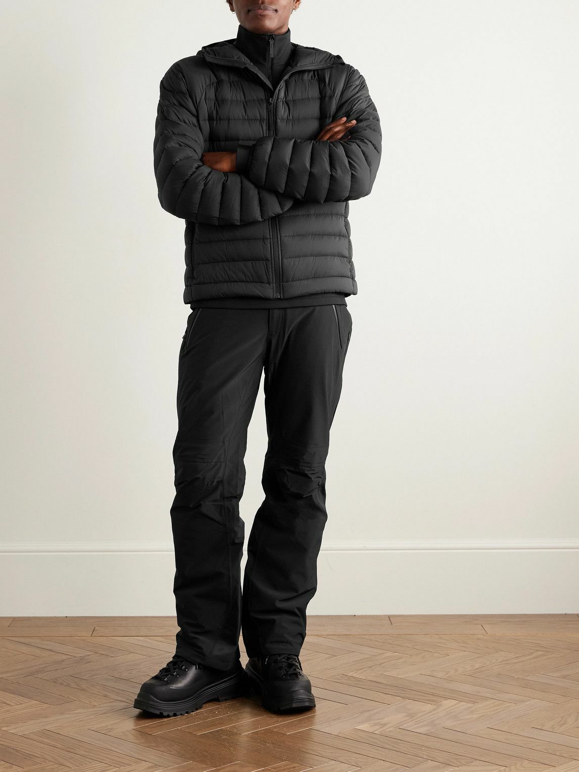 Aztech Mountain - Ajax Slim-Fit Stretch-Jersey Zip-Up Ski Base Layer - Black