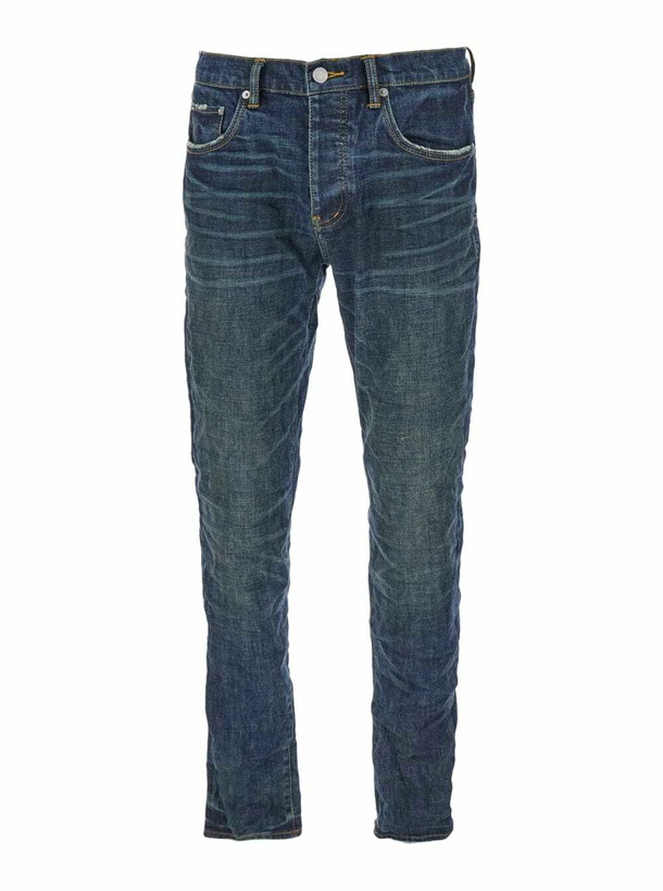Photo: Purple Brand Blue Jeans With Low Rise And Stonewashed Effect In Denim Man