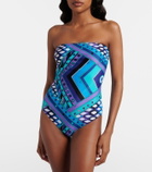 Pucci Vivara strapless swimsuit