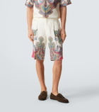 Etro Paisley linen Bermuda shorts