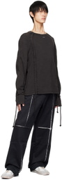 BLUEMARBLE Black Drawstring Long Sleeve T-Shirt