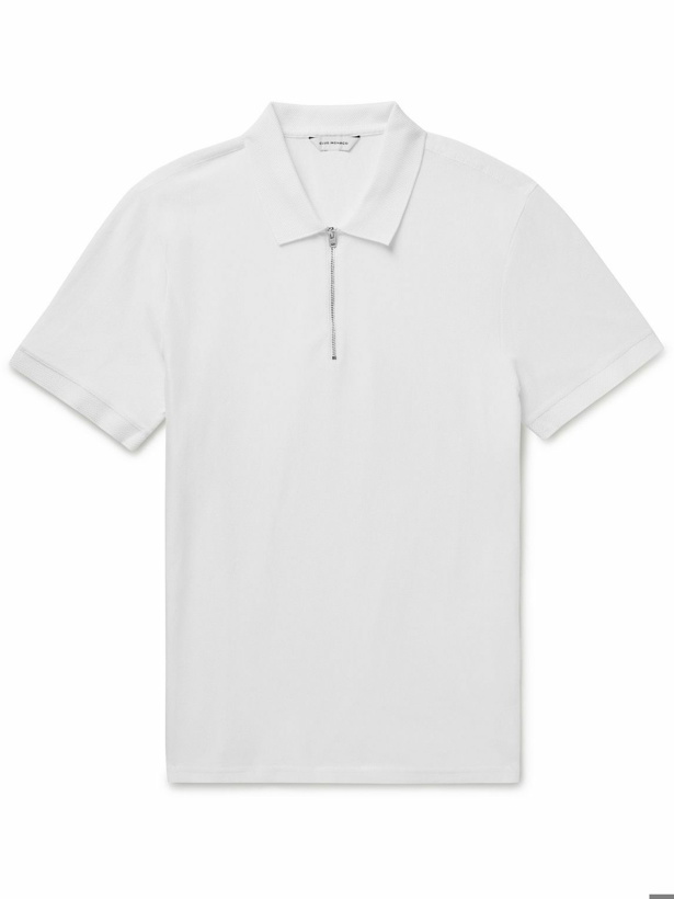 Photo: Club Monaco - Cotton-Piqué Half-Zip Polo Shirt - White