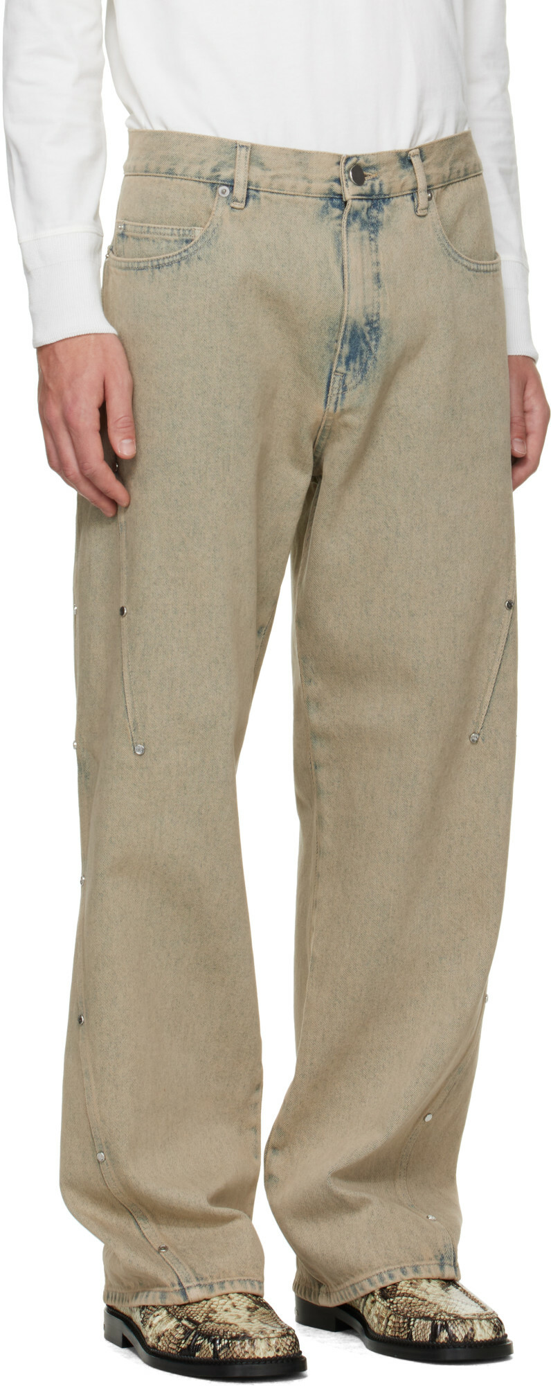 BLUEMARBLE Beige Darted Jeans