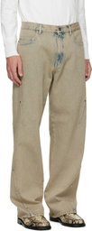 BLUEMARBLE Beige Darted Jeans