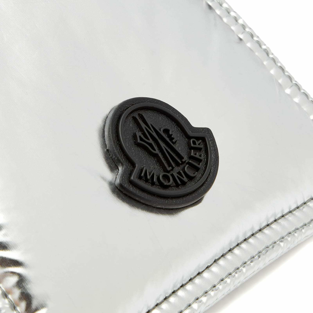 Moncler Women's Pocket Padded Phone Case in Silver Moncler Moncler Women's Pocket Padded Phone Case in Silver Moncler