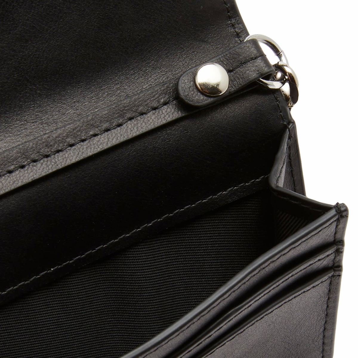 Dime Men's Chain Leather Wallet in Black Dime