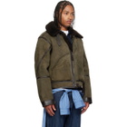 Polo Ralph Lauren Khaki Shearling Flight Jacket