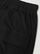 Rick Owens - Champion Beveled Pod Straight-Leg Cotton-Jersey Drawstring Shorts - Black