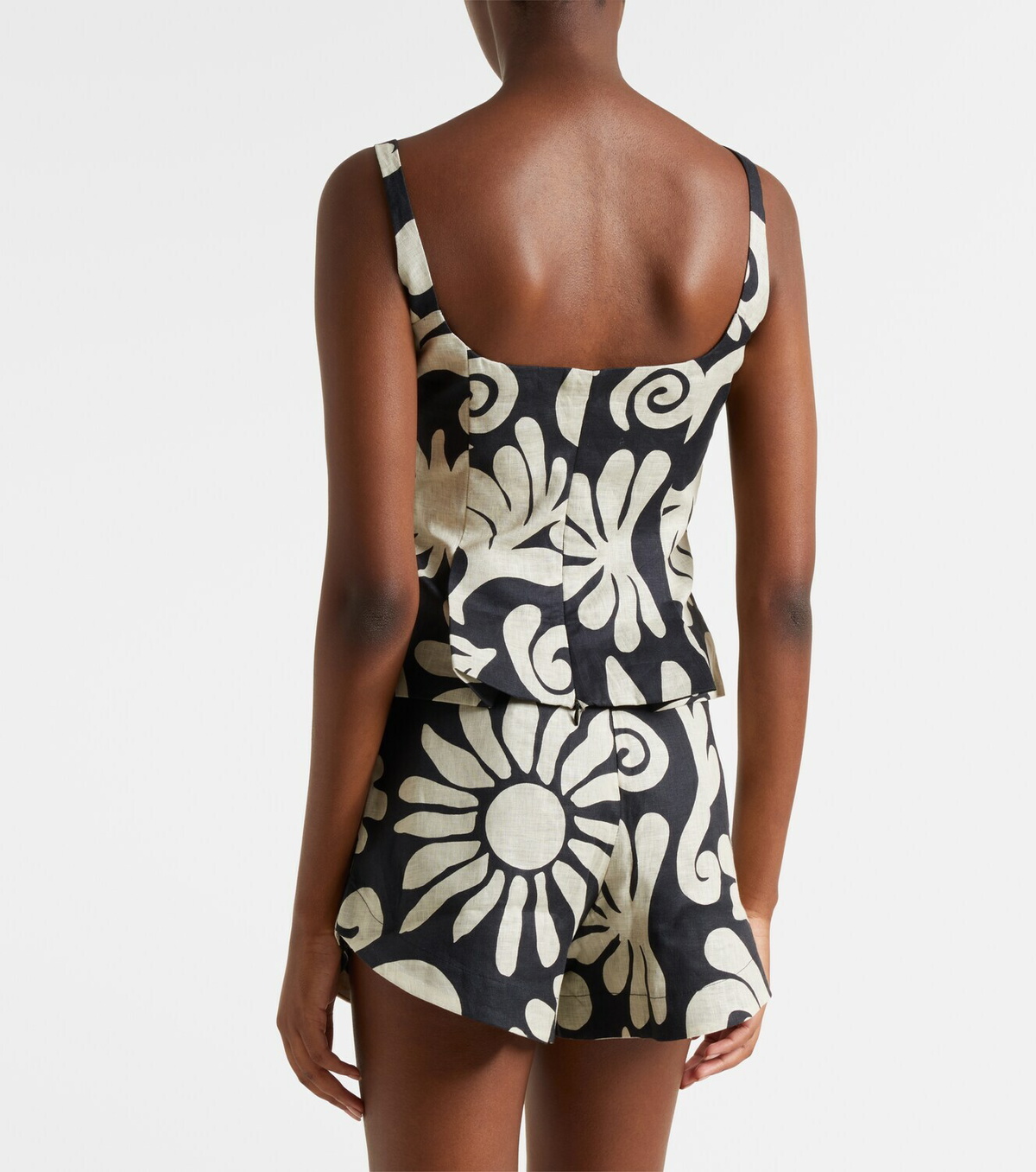 Cala de la Cruz Rami printed linen top