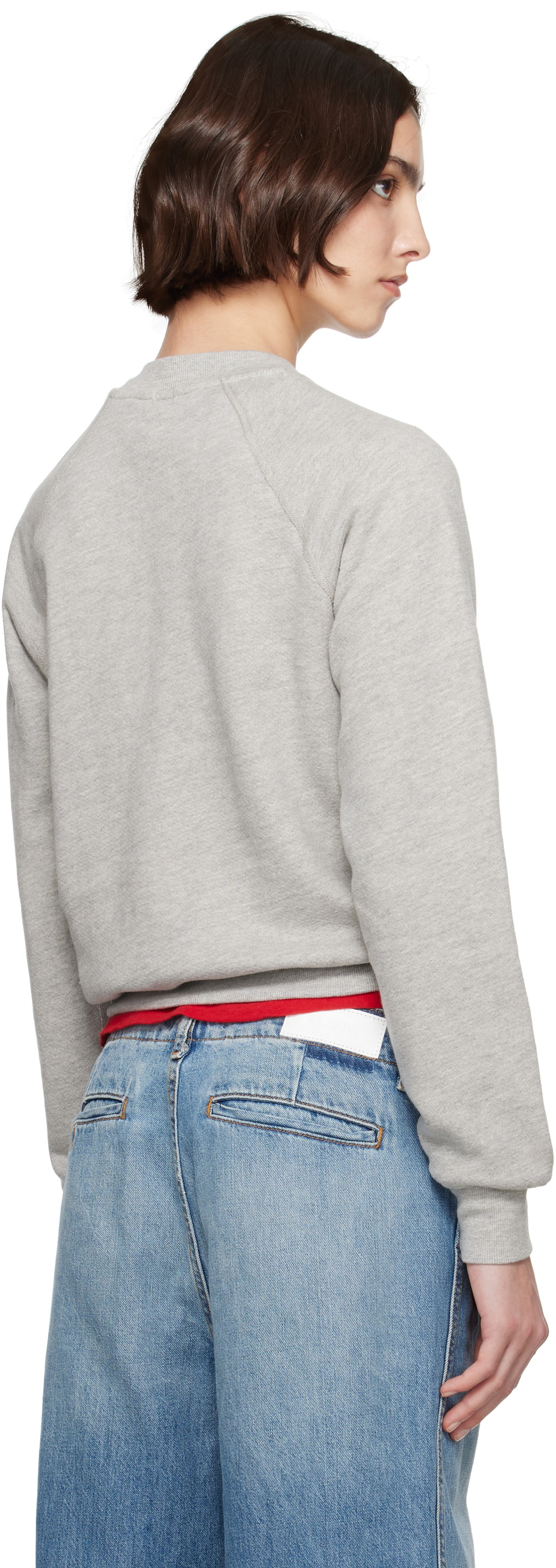 Re/Done Gray Classic 'Snoopy Moon' Sweatshirt