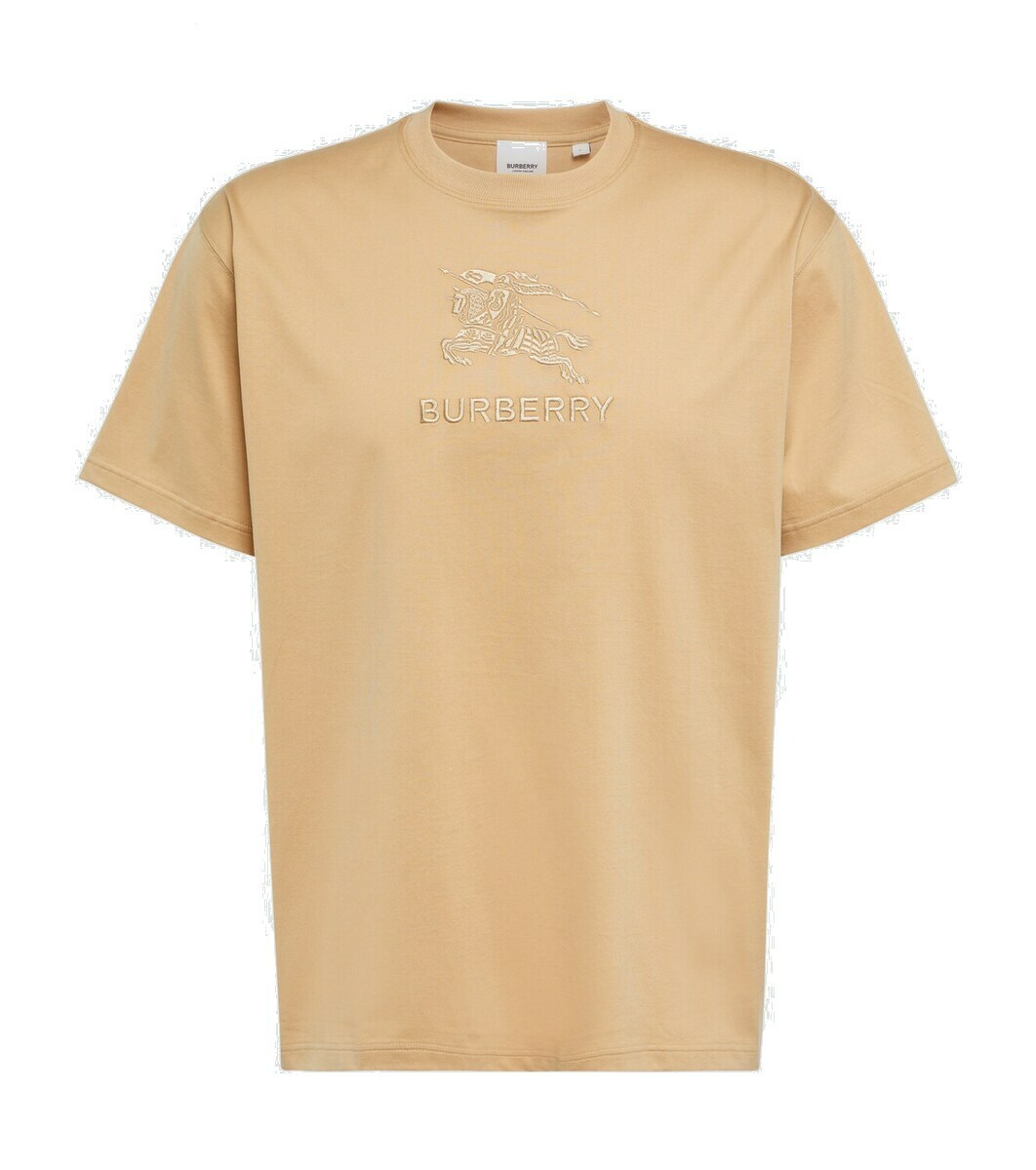 Burberry Embroidered cotton jersey T-shirt Burberry
