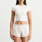 Nike Women's x SKIMS Matte Corset Short Sleeve Crop Top in Ivory