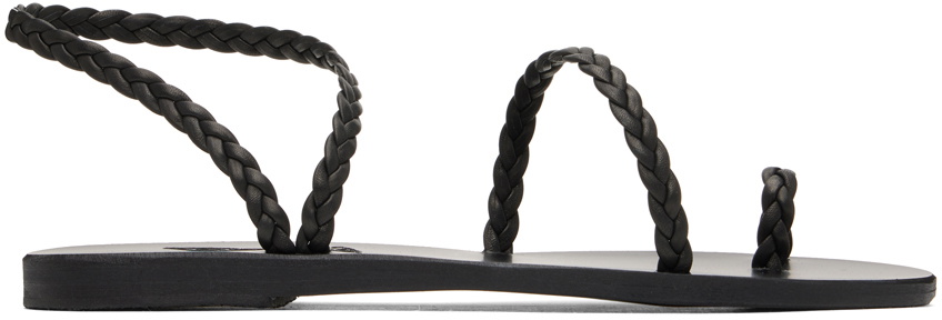 Ancient Greek Sandals Black Eleftheria Sandals