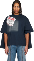 Jean Paul Gaultier Navy 'The Gaultier Label' Double T-shirt