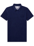 Universal Works - Cotton-Blend Terry Polo Shirt - Blue