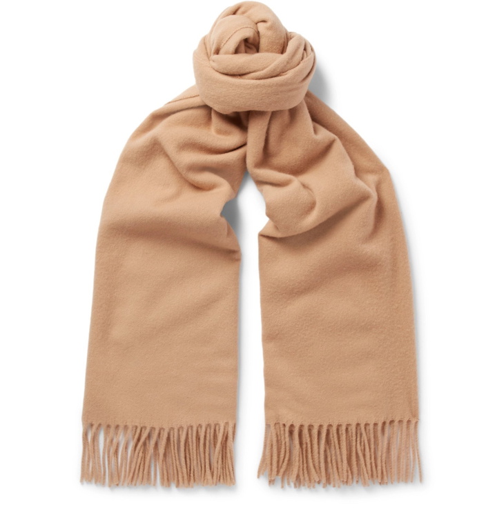 Photo: Acne Studios - Canada Fringed Mélange Wool Scarf - Brown