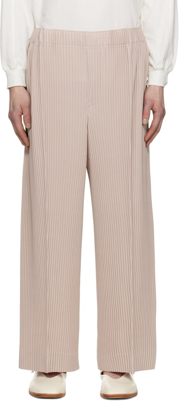 Photo: HOMME PLISSÉ ISSEY MIYAKE Beige Monthly Color February Trousers