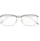 Fendi - Rectangle-Frame Silver-Tone Metal Optical Glasses - Silver