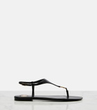 Saint Laurent Cassandre leather thong sandals