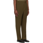 HOMME PLISSÉ ISSEY MIYAKE Khaki Tuxedo Pleats Trousers