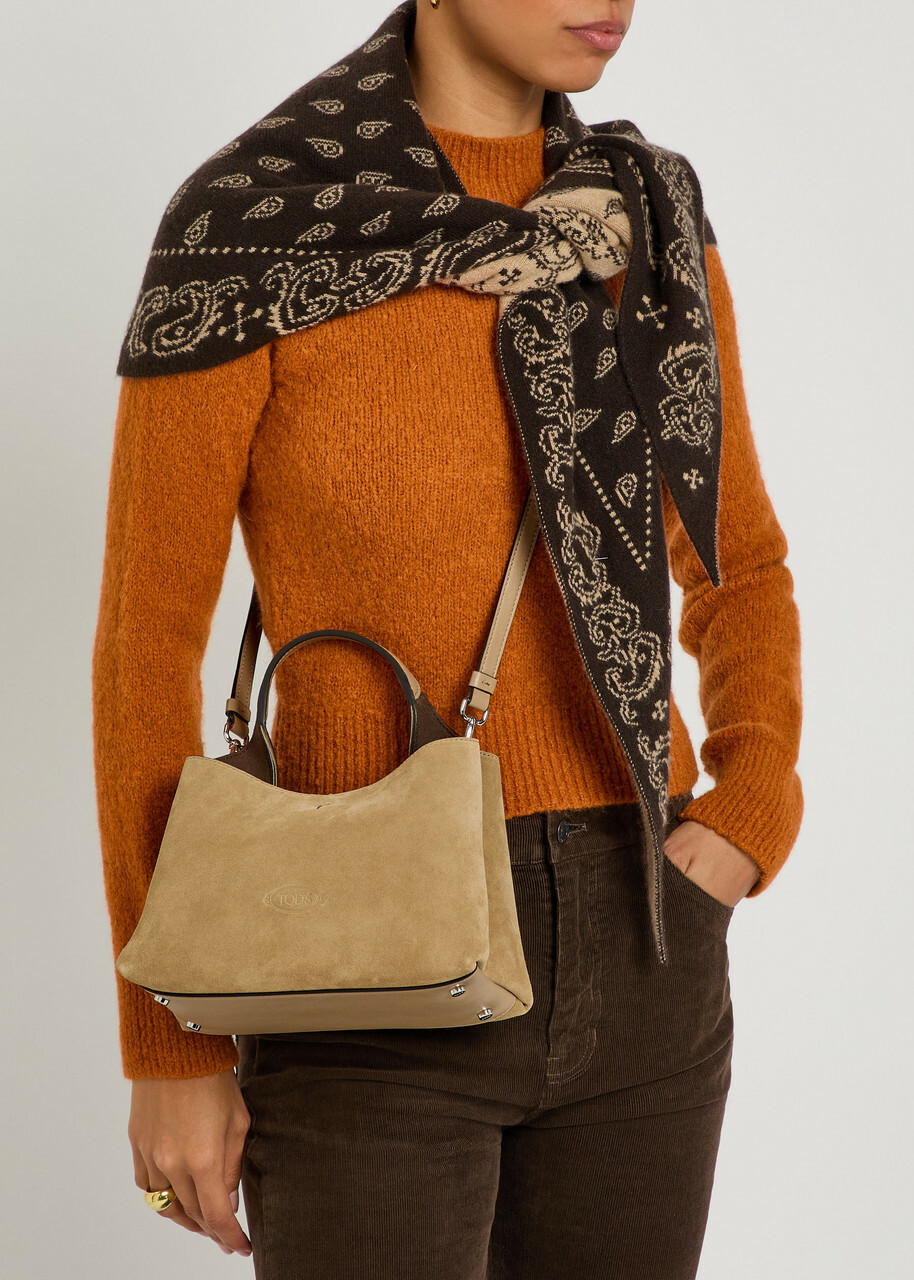 Tods Suede top Handle bag - Tan - One Size
