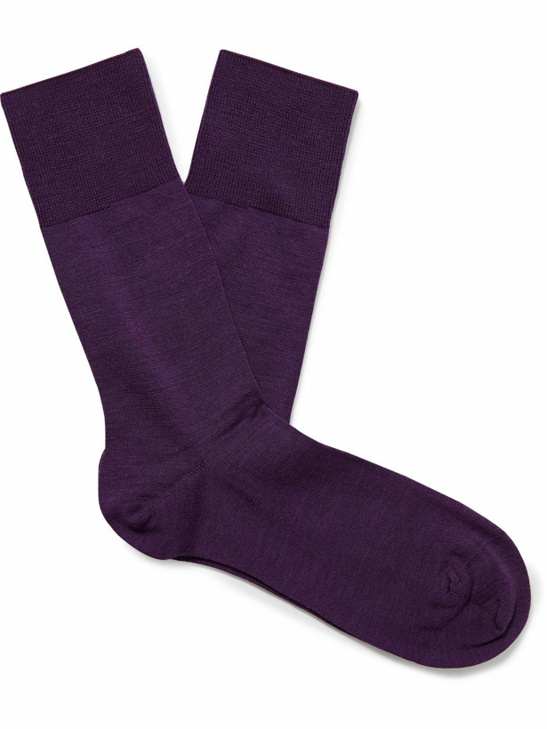 Photo: Falke - Airport City Virgin Wool-Blend Socks - Purple