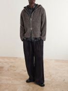 Our Legacy - Brushed-Knit Zip-Up Hoodie - Brown