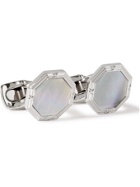 DEAKIN & FRANCIS - Sterling Silver and Mother-of-Pearl Cufflinks and Dress Studs Set