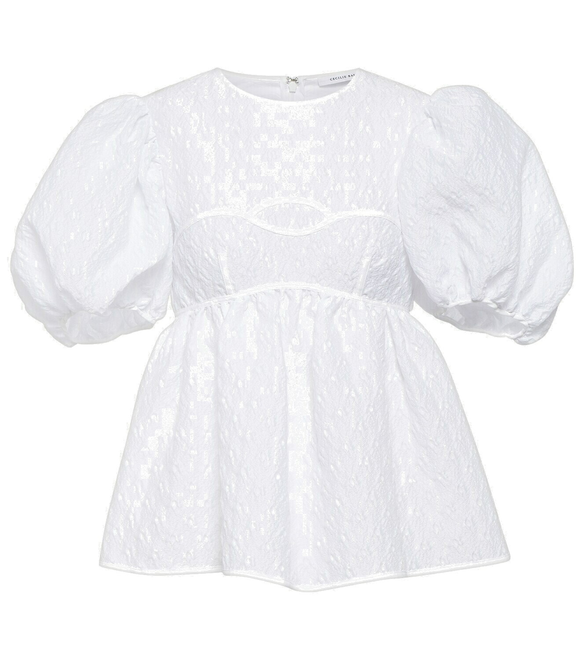 【Cecilie Bahnsen】 Carrie ruffle-trimmedポプリントップ Cecilie Bahnsen - Carrie ruffle-trimmed poplin top Cecilie