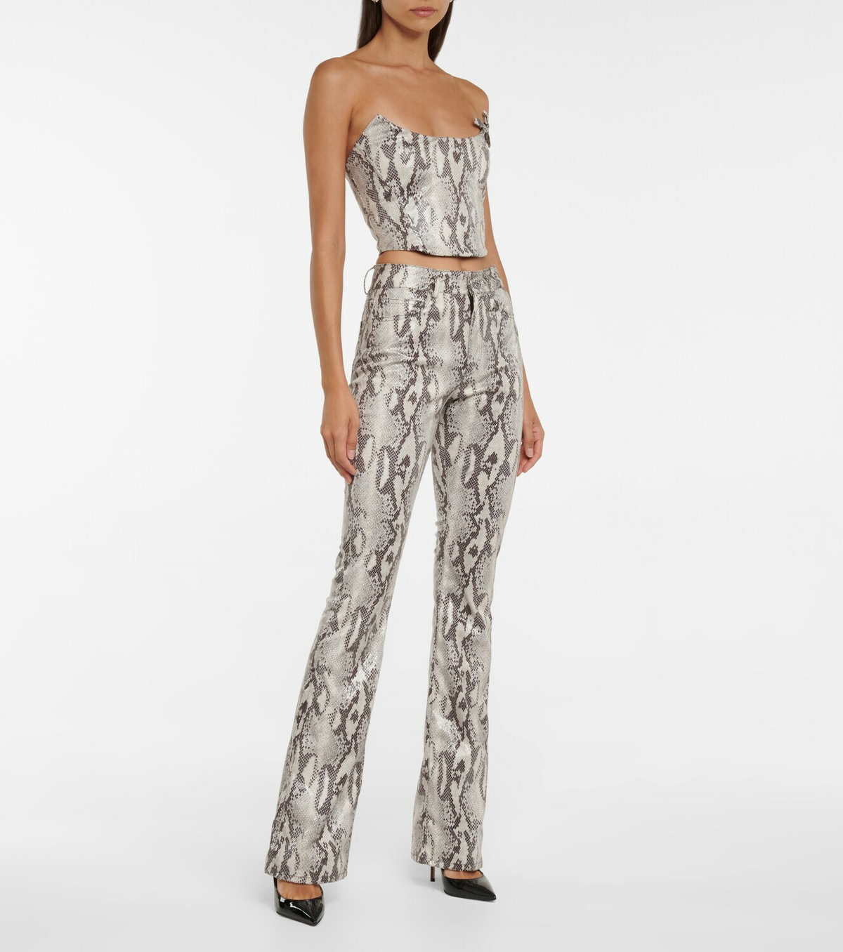 Alessandra Rich Crystal-Embellished Bustier