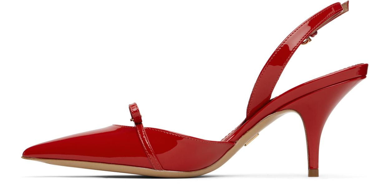 Ferragamo Red Gylla Mini Bow Pump Heels