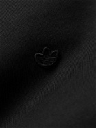 adidas Originals - Adicolor Logo-Appliquéd Cotton-Blend Jersey Hoodie - Black