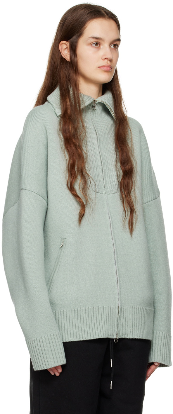 Trunk Project SSENSE Exclusive Green Sailor Collar Sweater