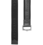 GIVENCHY - 3.5cm Logo-Detailed Leather-Trimmed Webbing Belt - Black